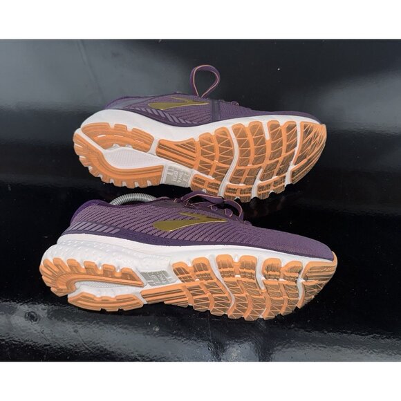 Brooks Adrenaline GTS 20 Womens Athletic Running Shoes Size 6 Purple Gold Orange - Picture 5 of 8